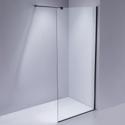 ŚCIANKA PRYSZNICOWA SH07G CZARNA 130 CM 8 MM