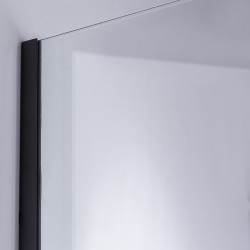 ŚCIANKA PRYSZNICOWA SH07G CZARNA 130 CM 8 MM