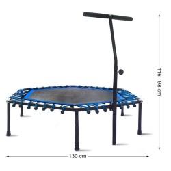 TRAMPOLINA FITNESS NIEBIESKA 130 CM