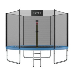 TRAMPOLINA OGRODOWA DLA DZIECI ZUMA 8FT CZARNO/NIEBIESKA 244 CM