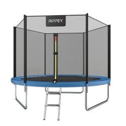 TRAMPOLINA OGRODOWA DLA DZIECI ZUMA 8FT CZARNO/NIEBIESKA 244 CM