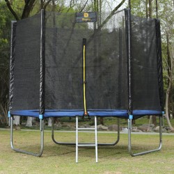 TRAMPOLINA OGRODOWA DLA DZIECI ZUMA 8FT CZARNO/NIEBIESKA 244 CM