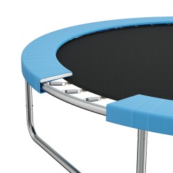 TRAMPOLINA OGRODOWA DLA DZIECI ZUMA 8FT CZARNO/NIEBIESKA 244 CM