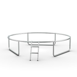 TRAMPOLINA OGRODOWA DLA DZIECI ZUMA 8FT CZARNO/NIEBIESKA 244 CM