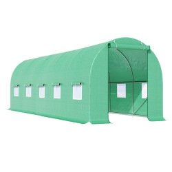 TUNEL OGRODOWY FOLIOWY SZKLARNIA 18m2 TF07G 6x3m ZIELONY SOLIDNY PODWÓJNE DRZWI