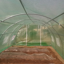 TUNEL OGRODOWY FOLIOWY SZKLARNIA 18m2 TF07W 6x3m BIAŁY SOLIDNY PODWÓJNE DRZWI