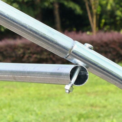 TUNEL OGRODOWY FOLIOWY SZKLARNIA 18m2 TF07W 6x3m BIAŁY SOLIDNY PODWÓJNE DRZWI