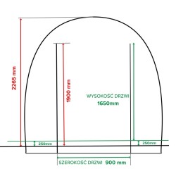 TUNEL OGRODOWY FOLIOWY SZKLARNIA 6m2 TF03G 3x2m ZIELONY SOLIDNY