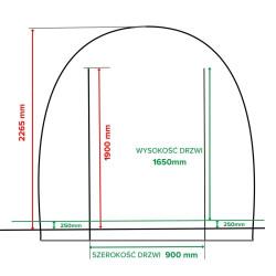 TUNEL OGRODOWY FOLIOWY SZKLARNIA 6m2 TF03W 3x2m BIAŁY SOLIDNY