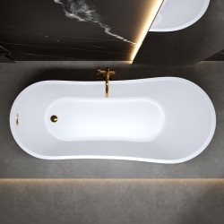 WANNA WOLNOSTOJĄCA FORTE 520C BIAŁA PRZELEW ZŁOTY 170x75