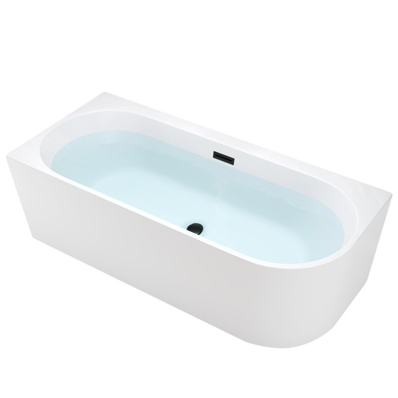 WANNA WOLNOSTOJĄCA PRZYŚCIENNA MERA 509D LEWA BIAŁA PRZELEW CZARNY 170x75 CM WANNA WOLNOSTOJĄCA PRZYŚCIENNA MERA 509D LEWA BIAŁA PRZELEW CZARNY 170x75 CM