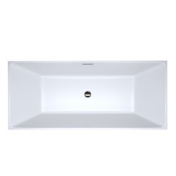 WANNA WOLNOSTOJĄCA PRZYŚCIENNA SANTA 507C BIAŁA PRZELEW CHROM 170x80 CM