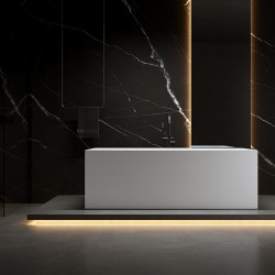 WANNA WOLNOSTOJĄCA PRZYŚCIENNA SANTA 507C BIAŁA PRZELEW CHROM 170x80 CM