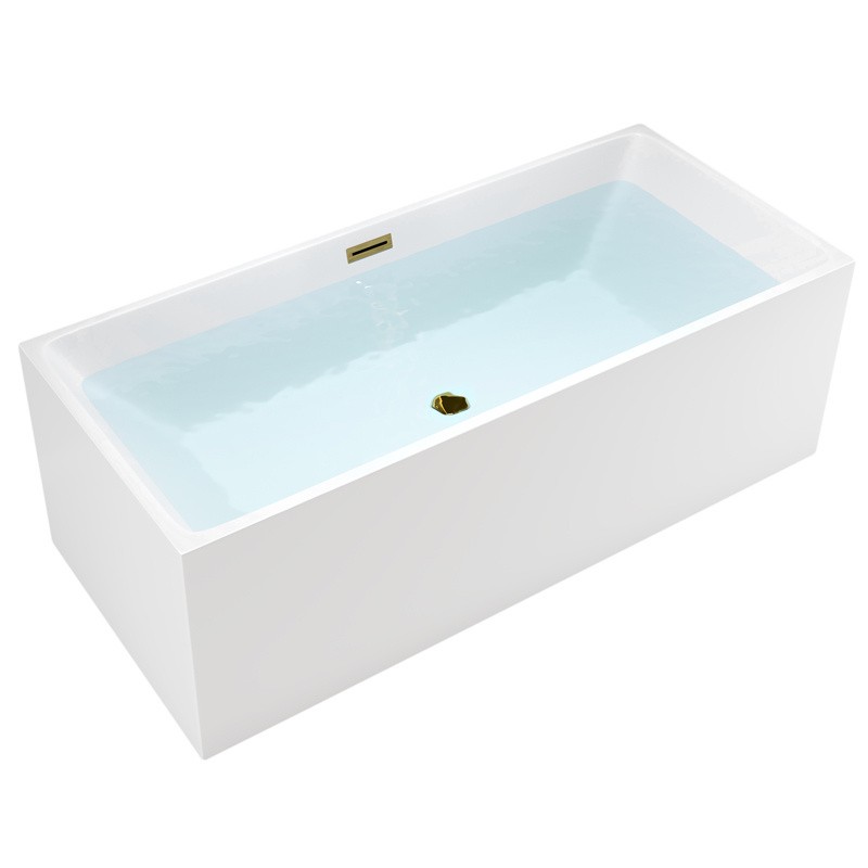 WANNA WOLNOSTOJĄCA PRZYŚCIENNA SANTA 507C BIAŁA PRZELEW ZŁOTY 170x75 CM WANNA WOLNOSTOJĄCA PRZYŚCIENNA SANTA 507C BIAŁA PRZELEW ZŁOTY 170x75 CM