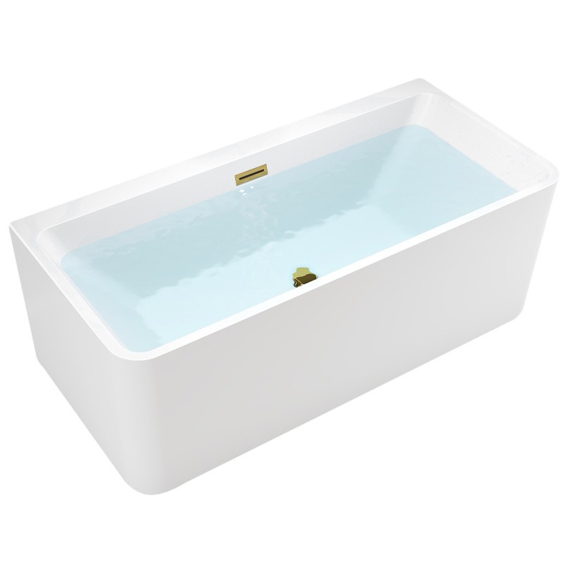 WANNA WOLNOSTOJĄCA PRZYŚCIENNA SOFIA 515B BIAŁA PRZELEW ZŁOTY 150x75 CM WANNA WOLNOSTOJĄCA PRZYŚCIENNA SOFIA 515B BIAŁA PRZELEW ZŁOTY 150x75 CM