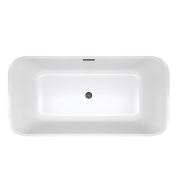 WANNA WOLNOSTOJĄCA VIANA 511C BIAŁA PRZELEW CZARNY 170x80 CM