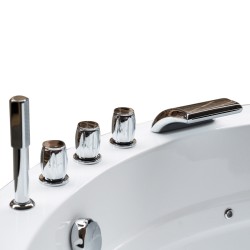 WANNA Z HYDROMASAŻEM DELLA 916 Z OBUDOWĄ BRĄZOWĄ 170x170 CM