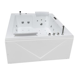 WANNA Z HYDROMASAŻEM DIABLO 666 DO ZABUDOWY BIAŁA 180x150 CM + OBUDOWA
