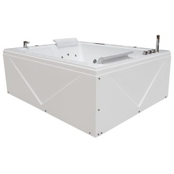 WANNA Z HYDROMASAŻEM DIABLO 666 DO ZABUDOWY BIAŁA 180x150 CM + OBUDOWA