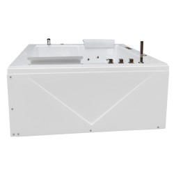 WANNA Z HYDROMASAŻEM DIABLO 666 DO ZABUDOWY BIAŁA 180x150 CM + OBUDOWA