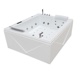 WANNA Z HYDROMASAŻEM DIABLO 666 DO ZABUDOWY BIAŁA 180x150 CM + OBUDOWA