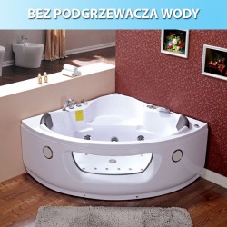 WANNA Z HYDROMASAŻEM FLORES 601 BIAŁA 140x140 CM