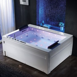WANNA Z HYDROMASAŻEM KALAMBO 914 Z OBUDOWĄ BIAŁA 190x150 CM