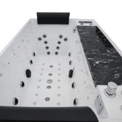 WANNA Z HYDROMASAŻEM MONTANA 925 CZARNY MARMUR 180x100 CM