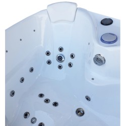 WANNA Z HYDROMASAŻEM ROMA 764 LEWA BIAŁA 150x150 CM