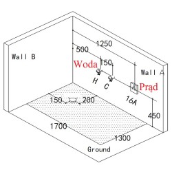 WANNA Z HYDROMASAŻEM TUGELA 913 BIAŁA 170x130 CM