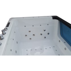 WANNA Z HYDROMASAŻEM TUGELA 913 CZARNA 170x130 CM