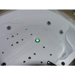 WANNA Z HYDROMASAŻEM Z PODGRZEWACZEM CARMEN 631LH LEWA BIAŁA 180x120 CM