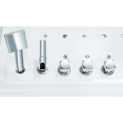 WANNA Z HYDROMASAŻEM Z PODGRZEWACZEM FENIX 606BH LEWA BIAŁA 180x120 CM