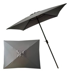 ZESTAW MEBLI OGRODOWYCH OBIADOWE PARASOL ALBENA 6 OSOBOWE SZARY