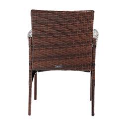 ZESTAW MEBLI OGRODOWYCH RATTANOWE RITA 4 OSOBOWE BRĄZOWY