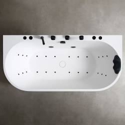 MUE-005BW Wanna wolnostojąca przyścienna SPA z hydromasażem 170X85X65CM