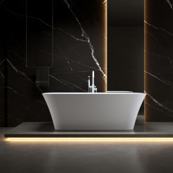 WANNA WOLNOSTOJĄCA VIANA 511C BIAŁA PRZELEW BIAŁY POŁYSK 170x80 CM