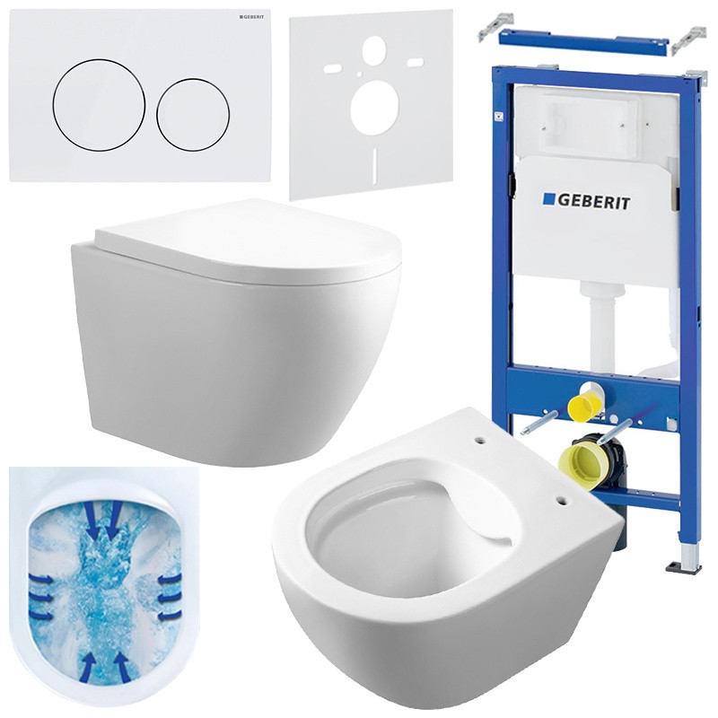 ZESTAW PODTYNKOWY WC STELAŻ GEBERIT DUOFIX MISKA MIZU-WH-RIM-02 PRZYCISK DELTA 20 BIAŁY ZESTAW PODTYNKOWY WC STELAŻ GEBERIT DUOFIX MISKA MIZU-WH-RIM-02 PRZYCISK DELTA 20 BIAŁY