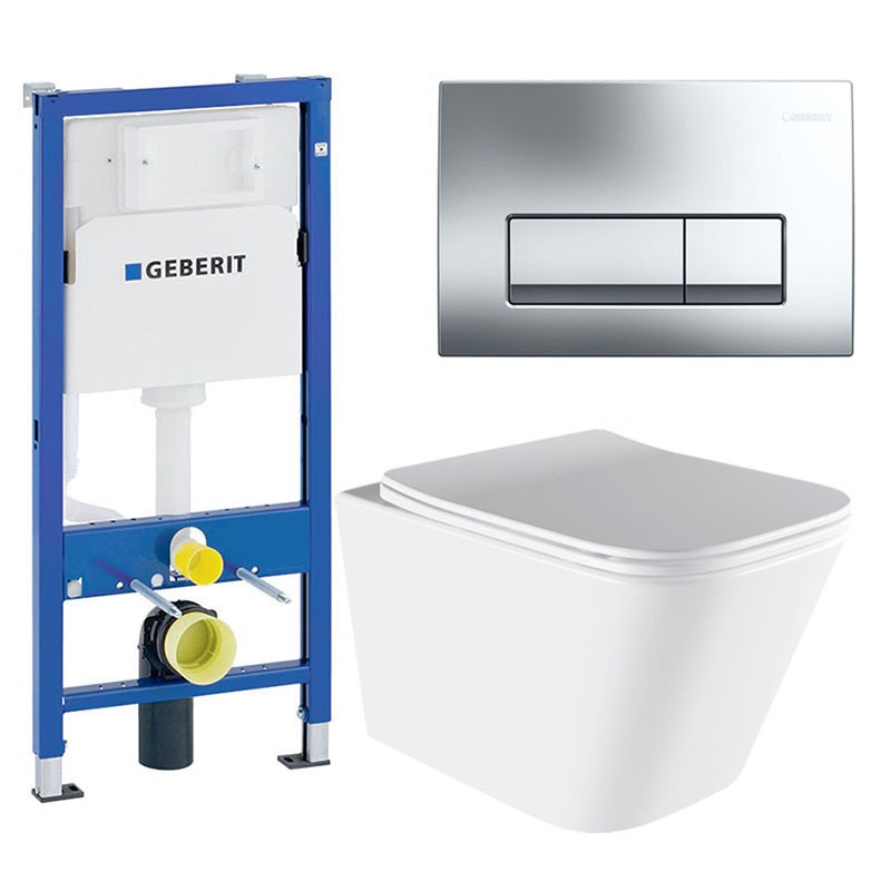 ZESTAW PODTYNKOWY WC STELAŻ GEBERIT DUOFIX MISKA AQUA-WH-03 PRZYCISK DELTA 50 CHROM ZESTAW PODTYNKOWY WC STELAŻ GEBERIT DUOFIX MISKA AQUA-WH-03 PRZYCISK DELTA 50 CHROM