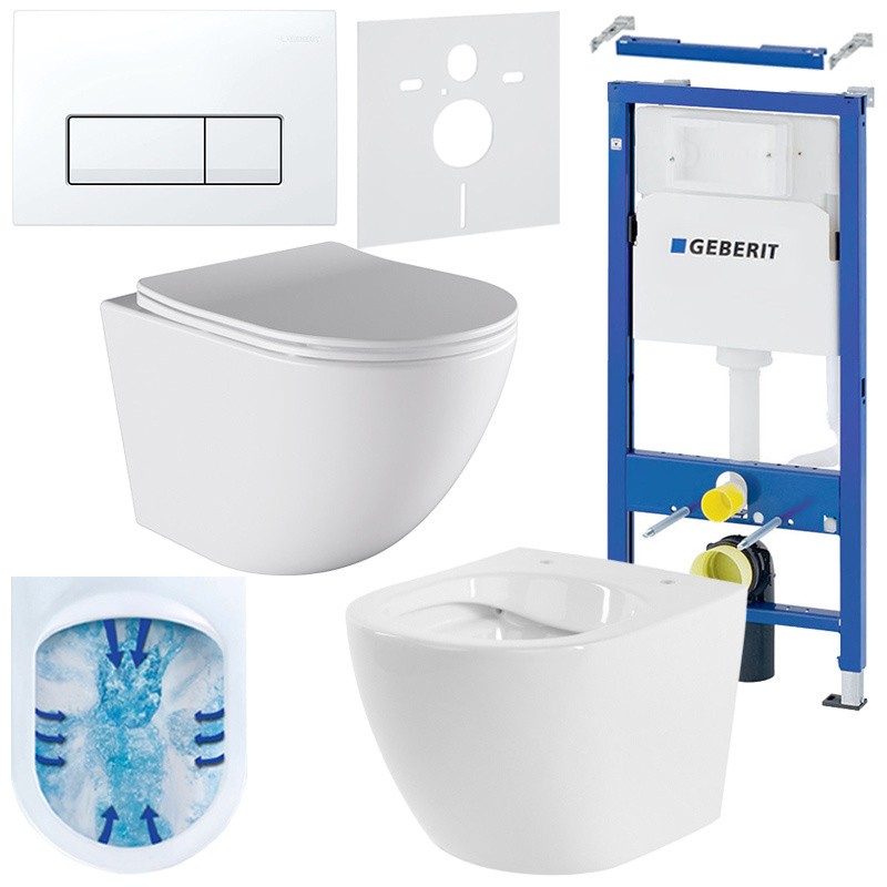 ZESTAW PODTYNKOWY WC STELAŻ GEBERIT DUOFIX MISKA PURO-WH-03 PRZYCISK DELTA 50 BIAŁY ZESTAW PODTYNKOWY WC STELAŻ GEBERIT DUOFIX MISKA PURO-WH-03 PRZYCISK DELTA 50 BIAŁY