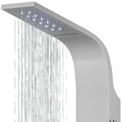 Panel prysznicowy Corsan LED KASKADA Mieszacz Srebrny Deszczownica LED