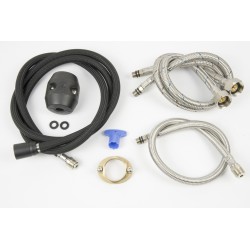 Bateria wannowa 3 otworowa Corsan CMB7542BL Lugo czarna z wylewką i słuchawką prysznicową