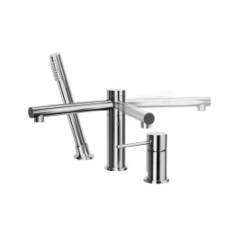 Bateria wannowa 3 otworowa Corsan CMB7542CH Lugo z wylewką i słuchawką prysznicową