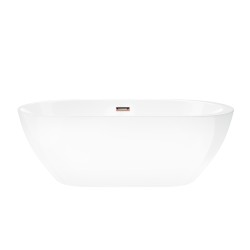 Wanna wolnostojąca Corsan RENO 170 x 80 cm Korek klik-klak Miedziany / Różowe Złoto