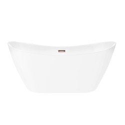 Wanna wolnostojąca Corsan NAUTI 170 x 77 cm Korek klik-klak Miedziany / Różowe Złoto