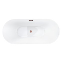 Wanna wolnostojąca Corsan NAUTI 170 x 77 cm Korek klik-klak Miedziany / Różowe Złoto