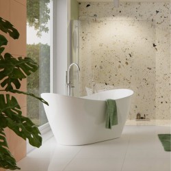 Wanna wolnostojąca Corsan NAUTI 160 x 75 cm Korek klik-klak Chrom