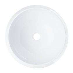 Umywalka nablatowa Corsan okrągła 400x400x160 mm z korkiem Klik-Klak chrom