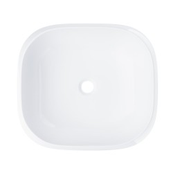 Umywalka nablatowa Corsan prostokątna 450x410x145 mm z korkiem Klik-Klak białym