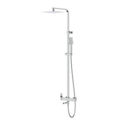 Zestaw natryskowy Kolumna prysznicowa Corsan ANGO Deszczownica 25cm Wylewka obrotowa Chrom